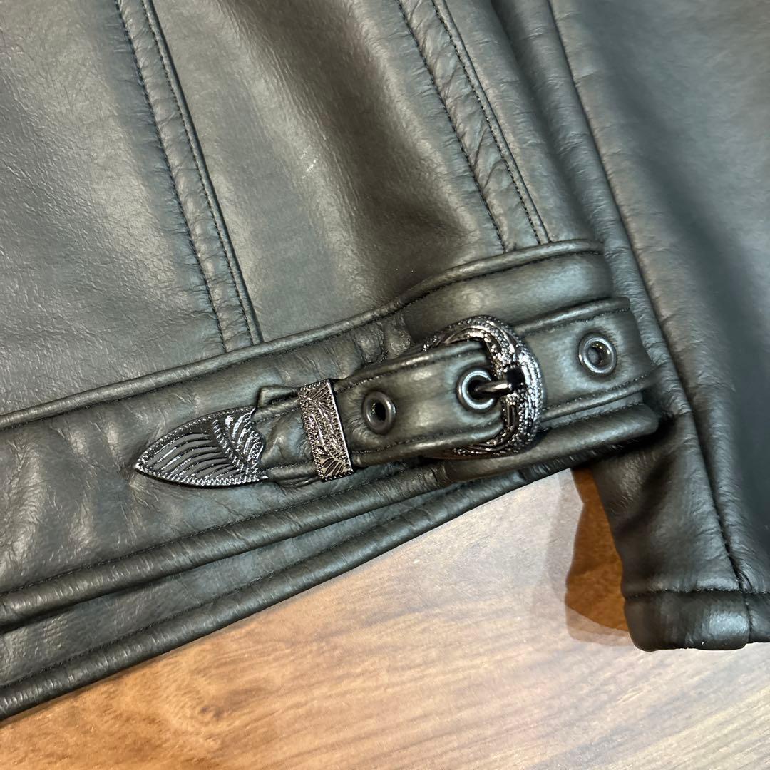 roar ロアー レザージャケット シングルライダース M 二丁拳銃