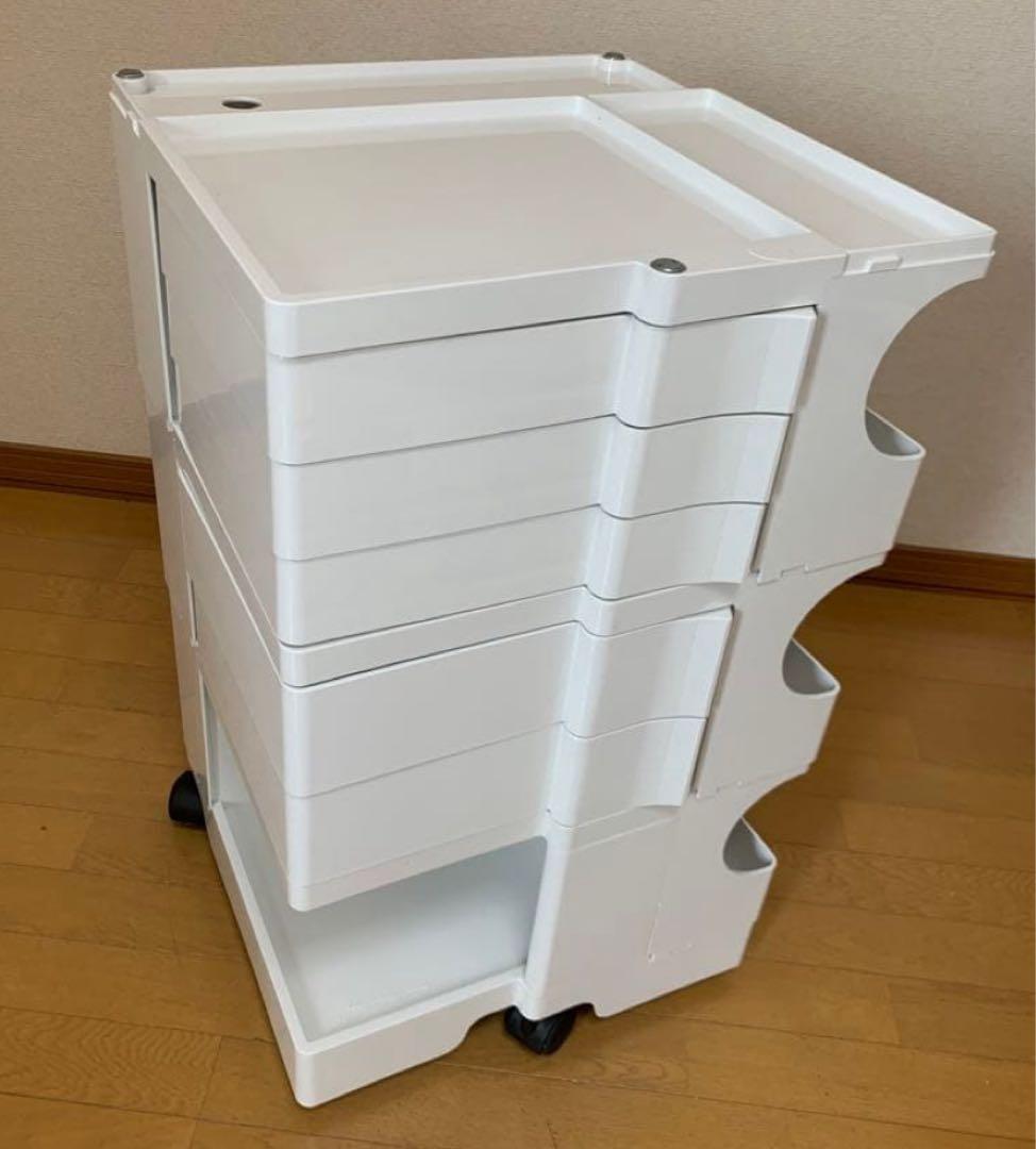 ボビーワゴン（3段5トレイ、ホワイト）