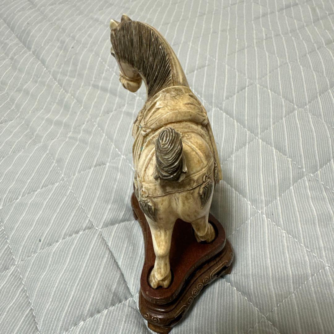 美品　馬　緑松石象嵌　装飾細密彫刻　縁起物　置物　時代物　古玩骨董品アンティーク