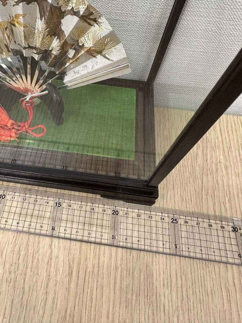 純銀製飾り扇　武峰作　銀細工