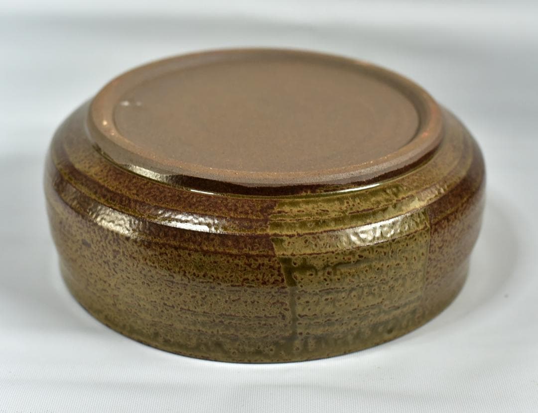 丹波焼　平水指割蓋付　お茶道具