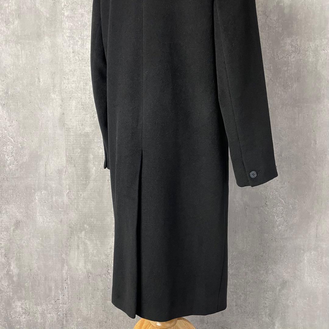 agnès b. アニエスベー アンゴラ混 ウール チェスターコート 黒 40