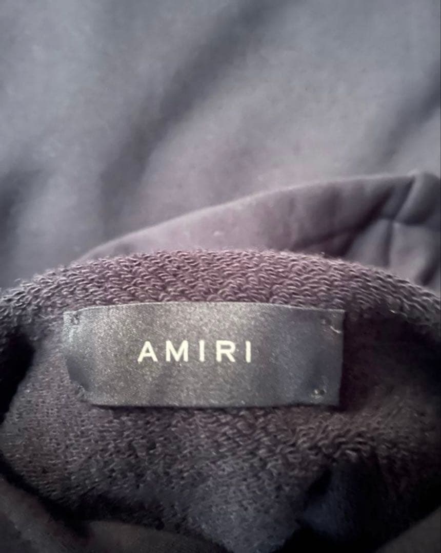 AMIRI ブラック フード付きパーカー