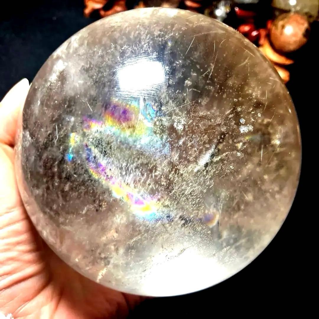 超超特大‼️120mm レインボーゴールドルチルクォーツ　金針水晶　パワーストーン