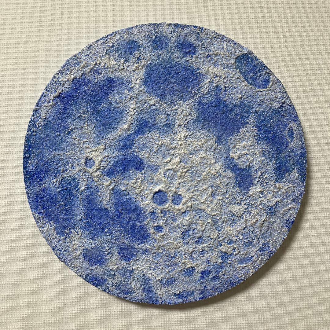 絵画　アクリル画　原画　蒼月　そうげつ　ブルームーン　テクスチャーアート　Ｓ.Ｉ
