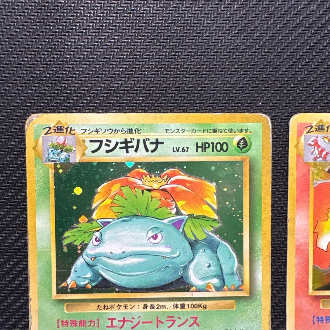 【旧裏】ポケモンカード フシギバナ リザードン カメックス　3枚セット