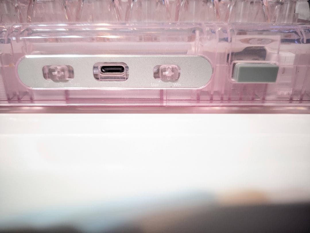 Yunzii X71 ピンク クリアメカニカルキーボード