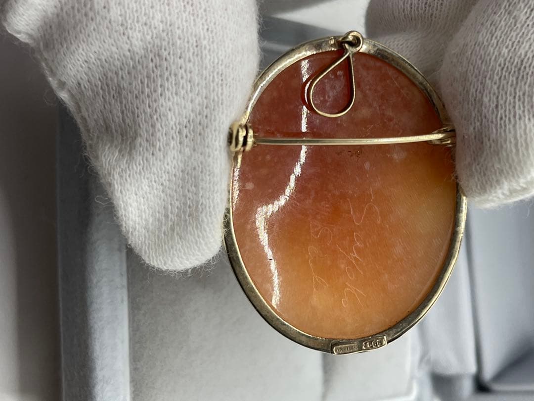 k14 カメオブローチ　ネックレストップ　cameo 585 アンティーク