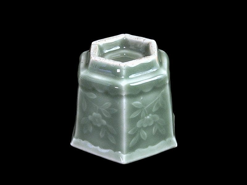 三田青磁　草花紋の図　向付　A991AS-BZv