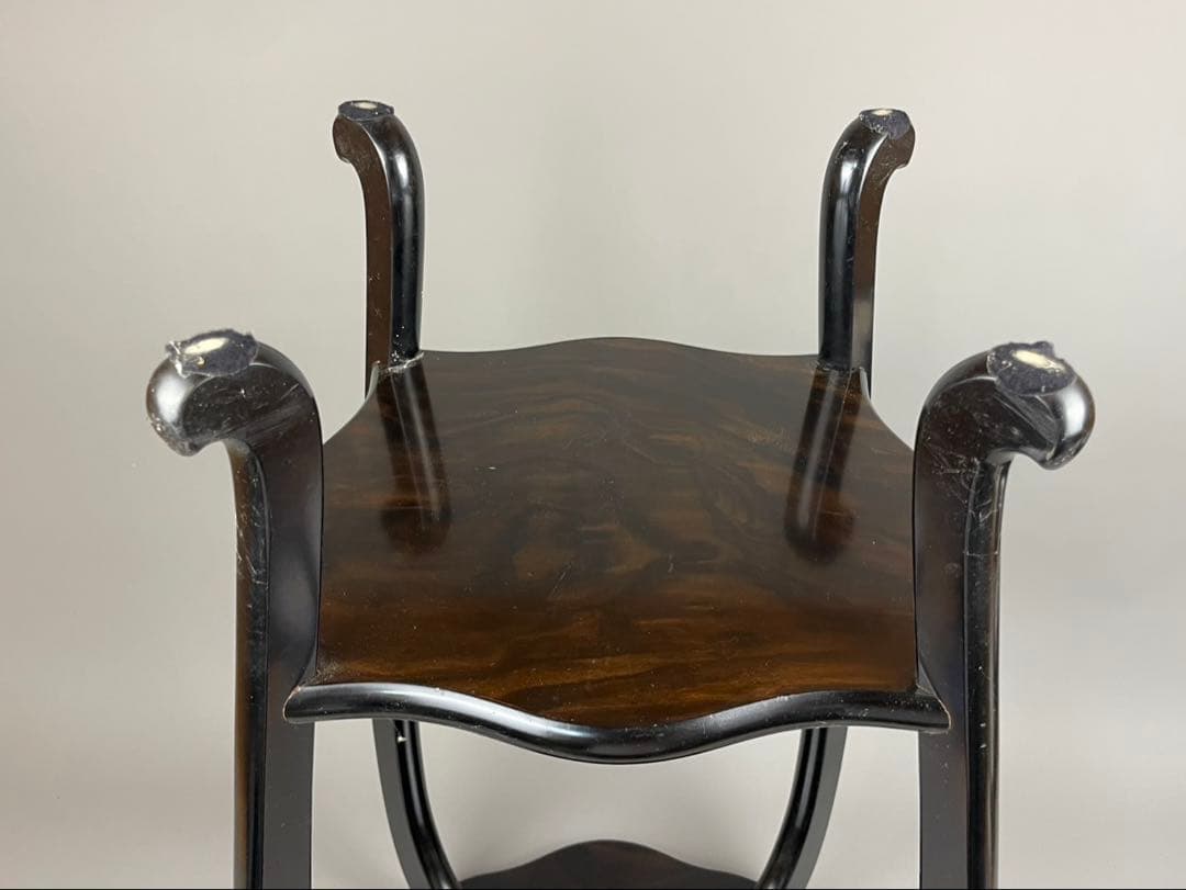 花台 木製 敷板 4号 唐木 黒檀 観葉植物 多肉 塊根植物 黒丹調 インテリア