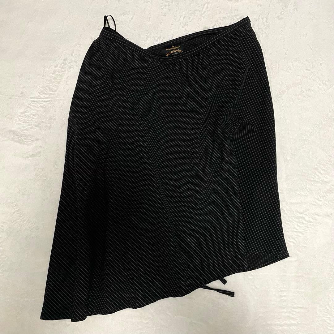 ヴィヴィアンウエストウッド アングロマニア アシンメトリー ストライプ スカート