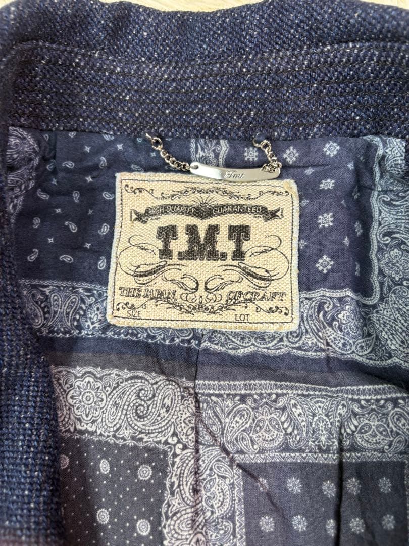 【新品】TMT INDIGO TWEED IMMIGRANT COAT S