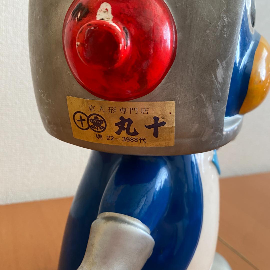 昭和レトロ 当時物　ナショナルノベルティ　スペースペンギン陶器製　貯金箱