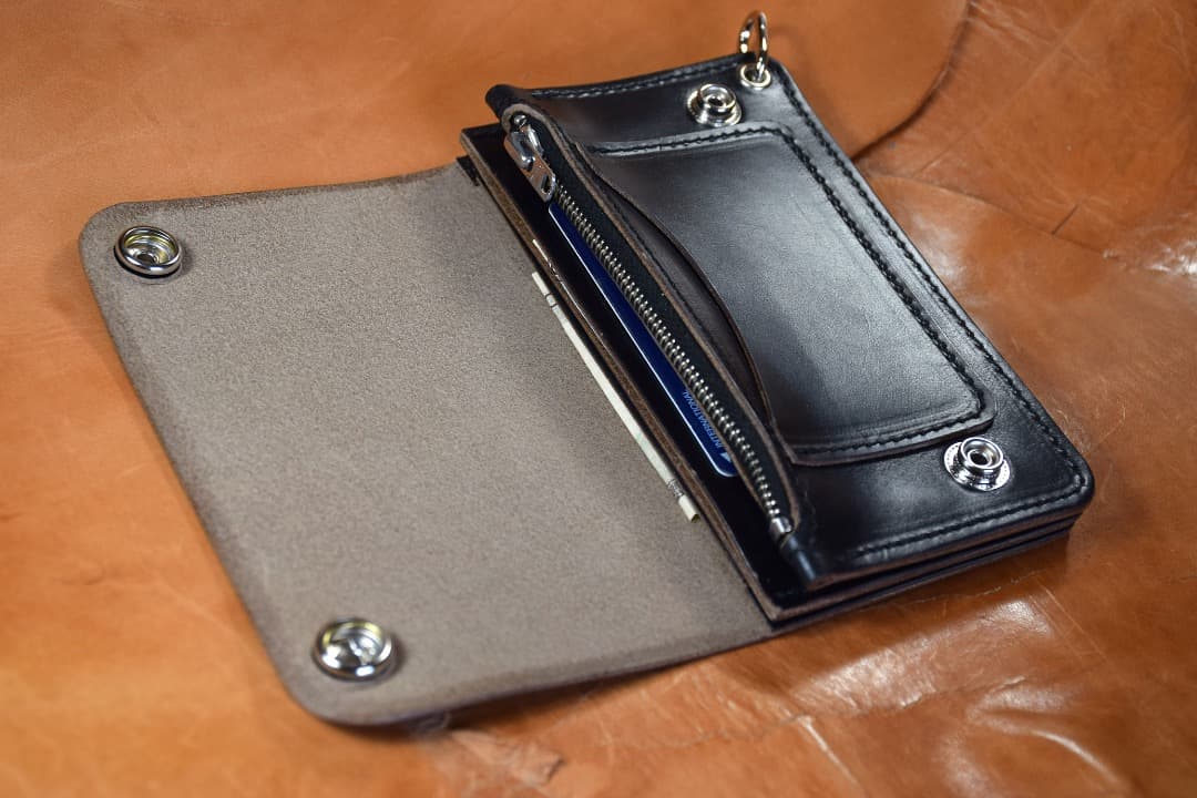 Horween社 クロムエクセル ⭐️訳あり トラッカーウォレット ミドル