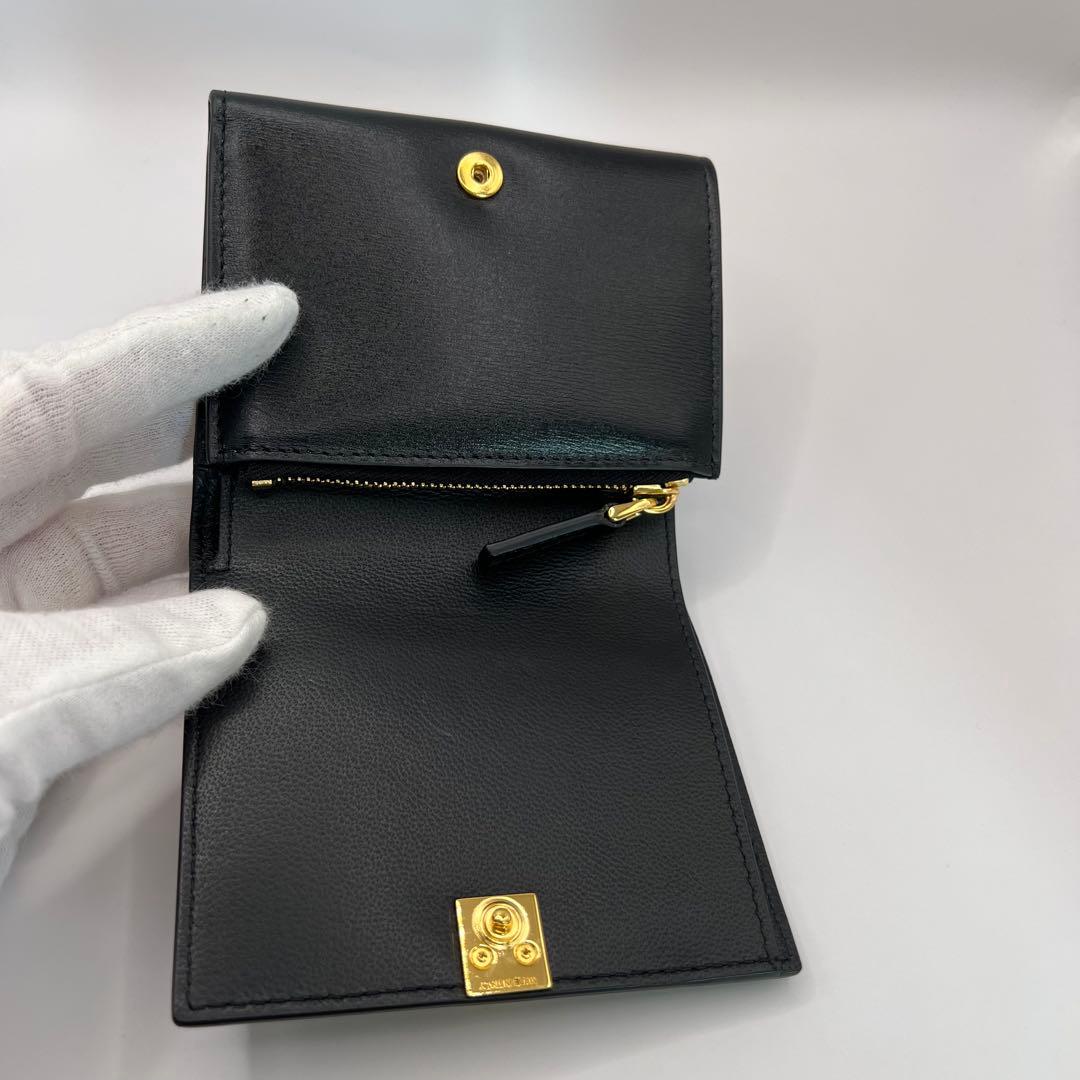 MARNI 三つ折り財布　PRISMA ブラック　ゴールド　財布　ウォレット　黒