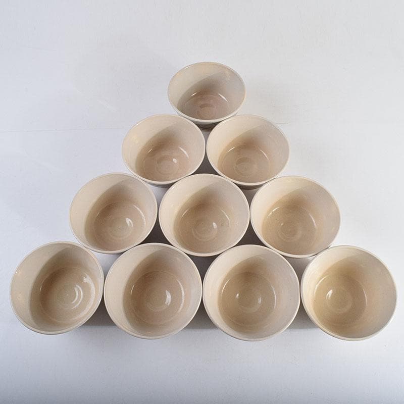 茶道具　八世乾山　山本如仙造　色絵金彩　数茶碗　十客　共箱　M　R9425B