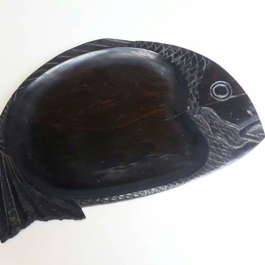 23-1044 茶道具　鯛の煎茶盆　埋もれ木　江戸時代
