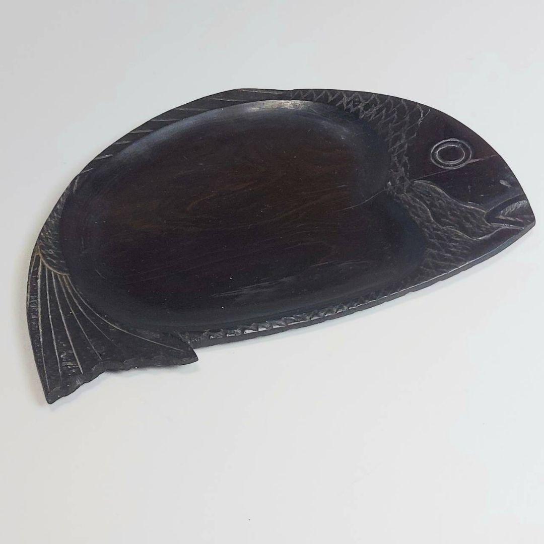 23-1044 茶道具　鯛の煎茶盆　埋もれ木　江戸時代