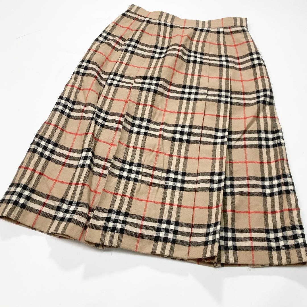BURBERRY バーバリー プリーツスカート チェック 9 C-TK