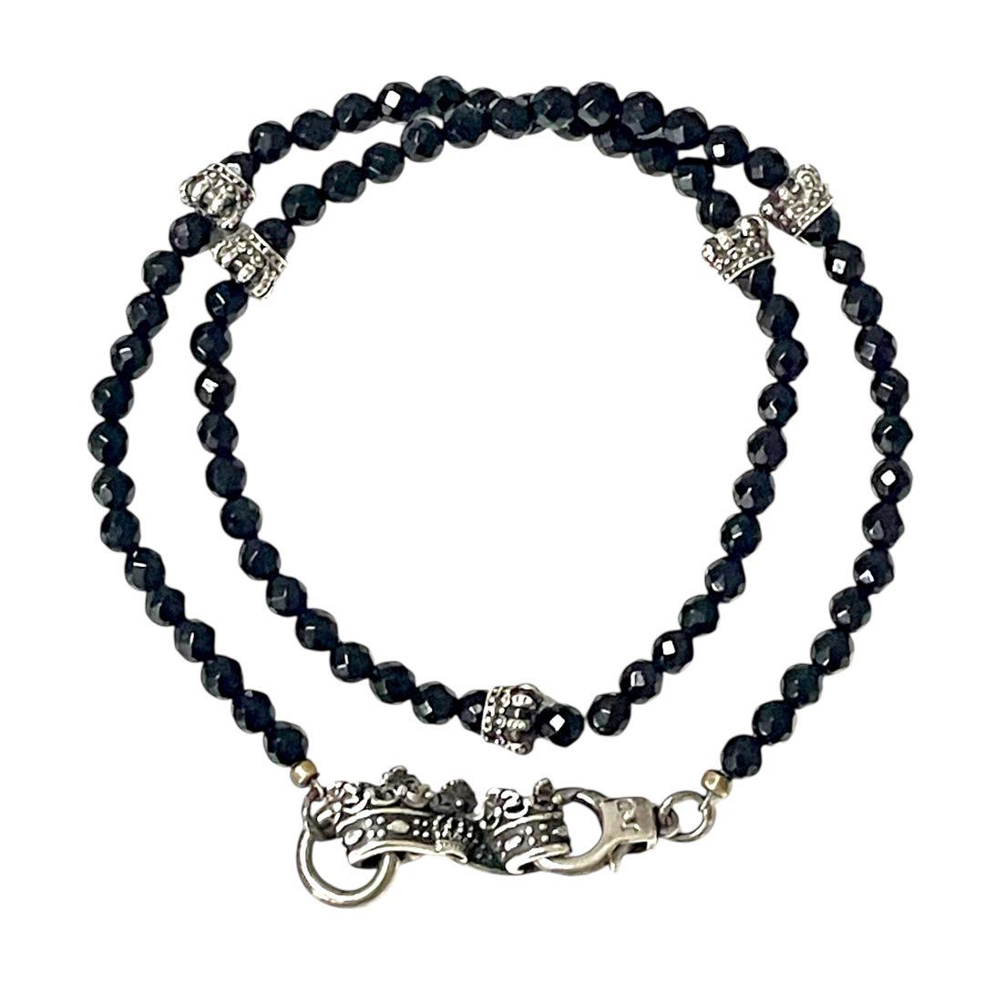 JUSTIN DAVIS クラウン オニキス ブレスレット ブラック sv925