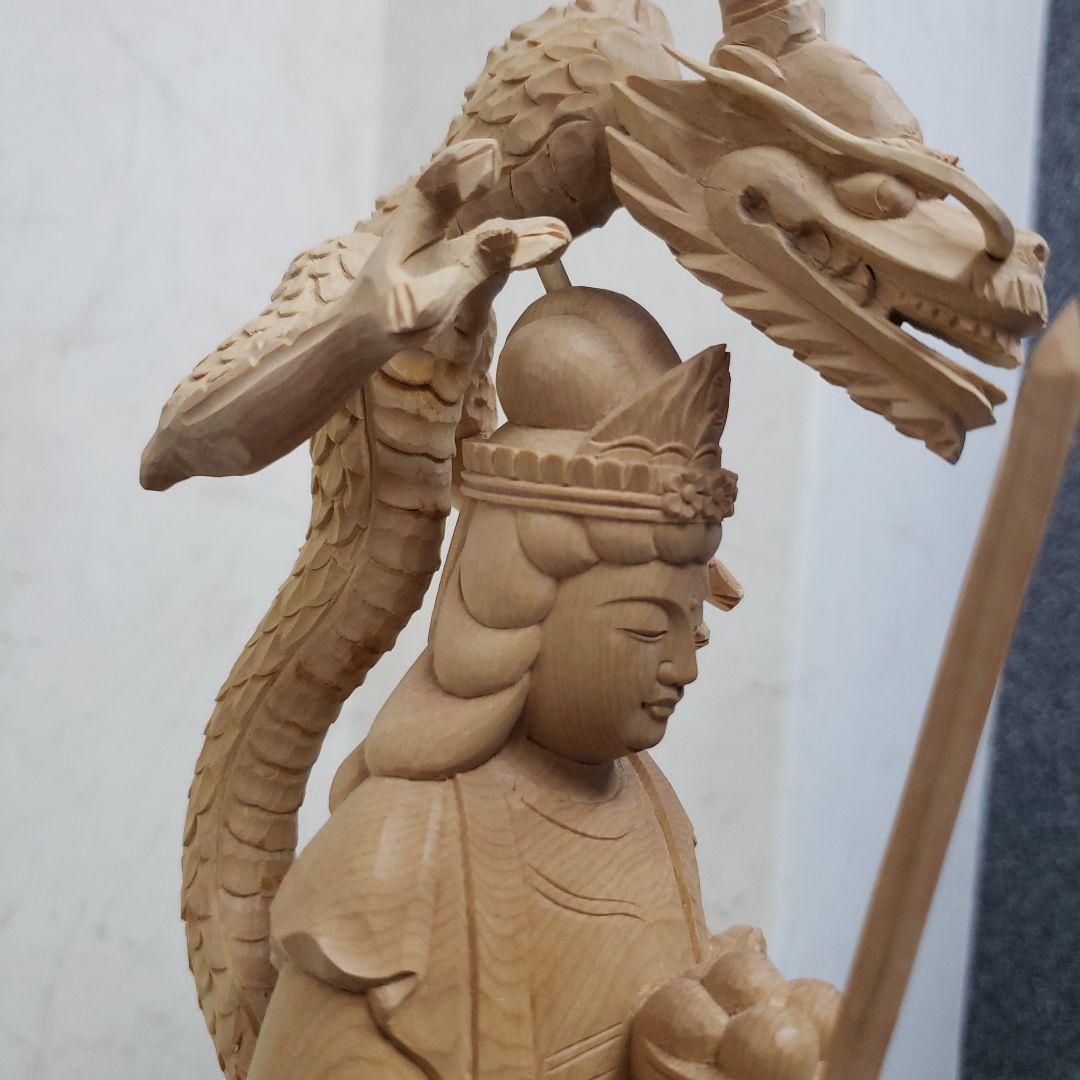 Ｂフライデー蔵出し特価中希少仏像★柘植 白山大権現7寸立白山妙理権現 約38cm