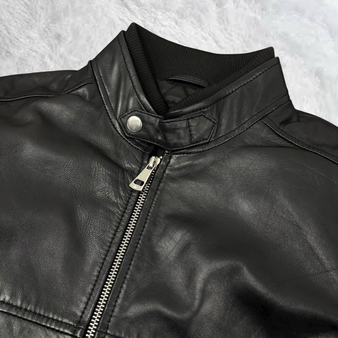 k-sumidagawaAKM シープレザー パディングブルゾン M