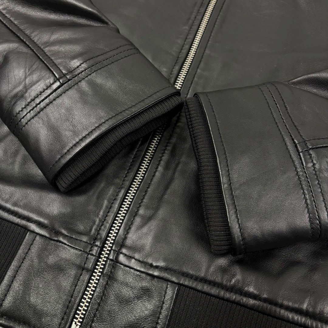 k-sumidagawaAKM シープレザー パディングブルゾン M