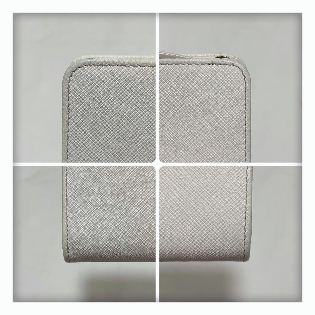 最終値下げ‼️ 極美品✨ PRADA プラダ サフィアーノ 二つ折り財布 ホワイト