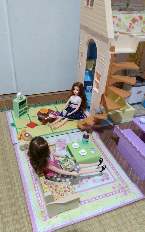 8 リカちゃん「おばあちゃんの家」洗濯機付 レア 昭和レトロ リカちゃんハウス