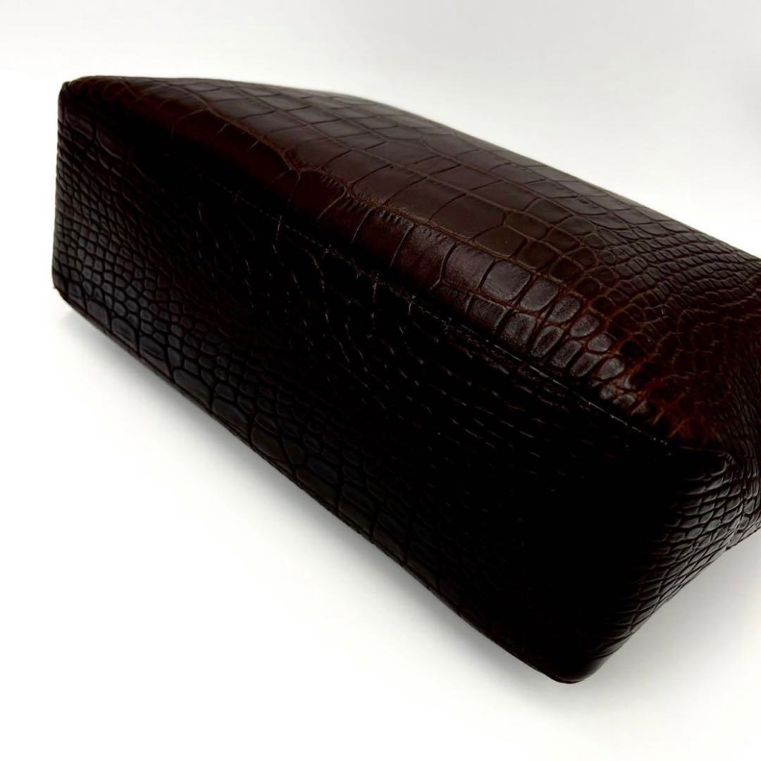 美品✨激レア ロンシャン ロゾ トートバッグ クロコ ブラウン レディース