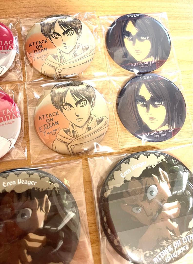 進撃の巨人　エレン 缶バッジ 14点まとめ