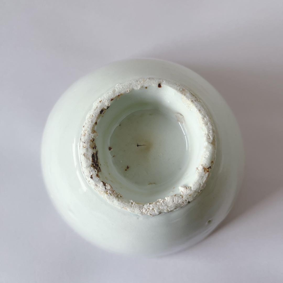 李朝　白磁　茶碗　骨董