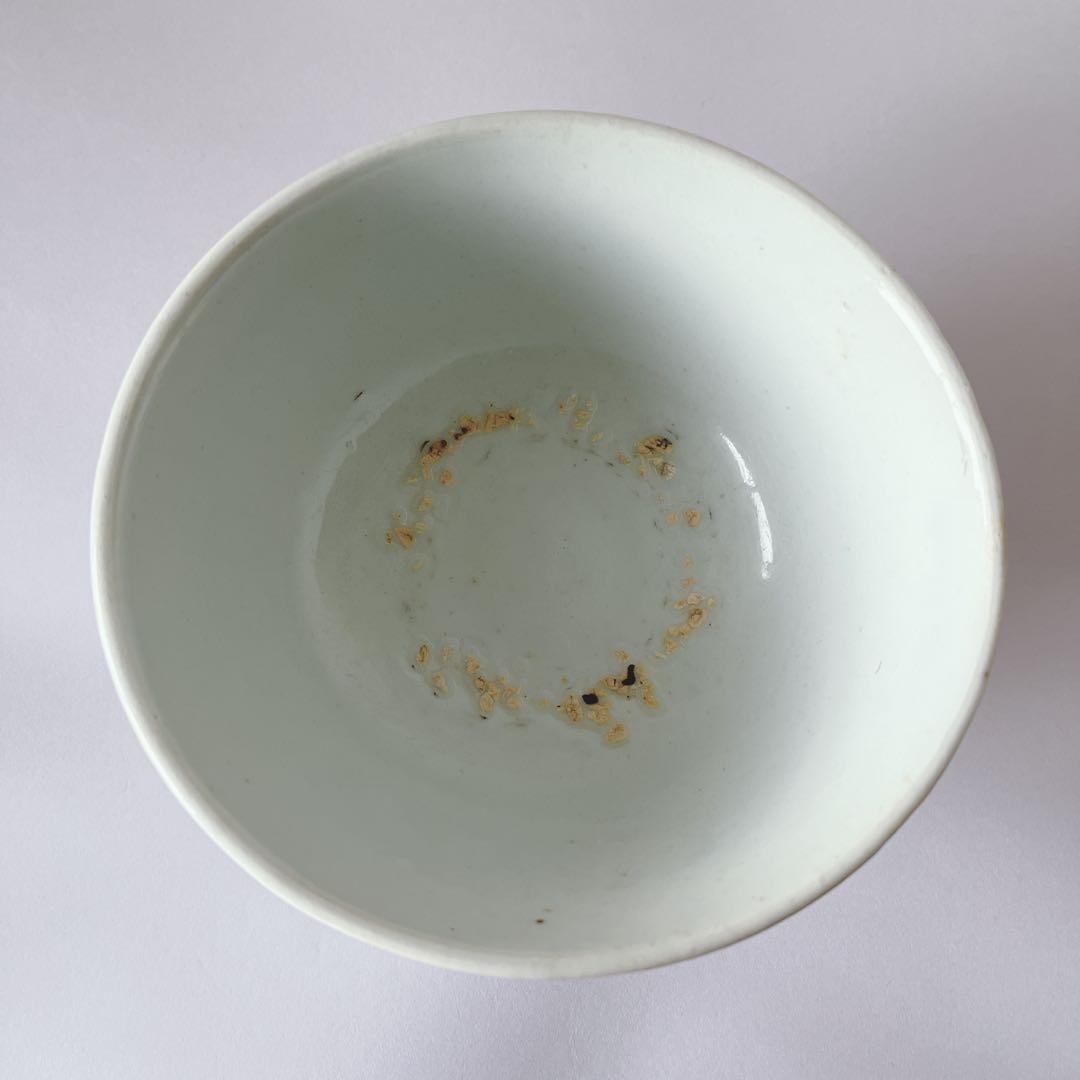 李朝　白磁　茶碗　骨董