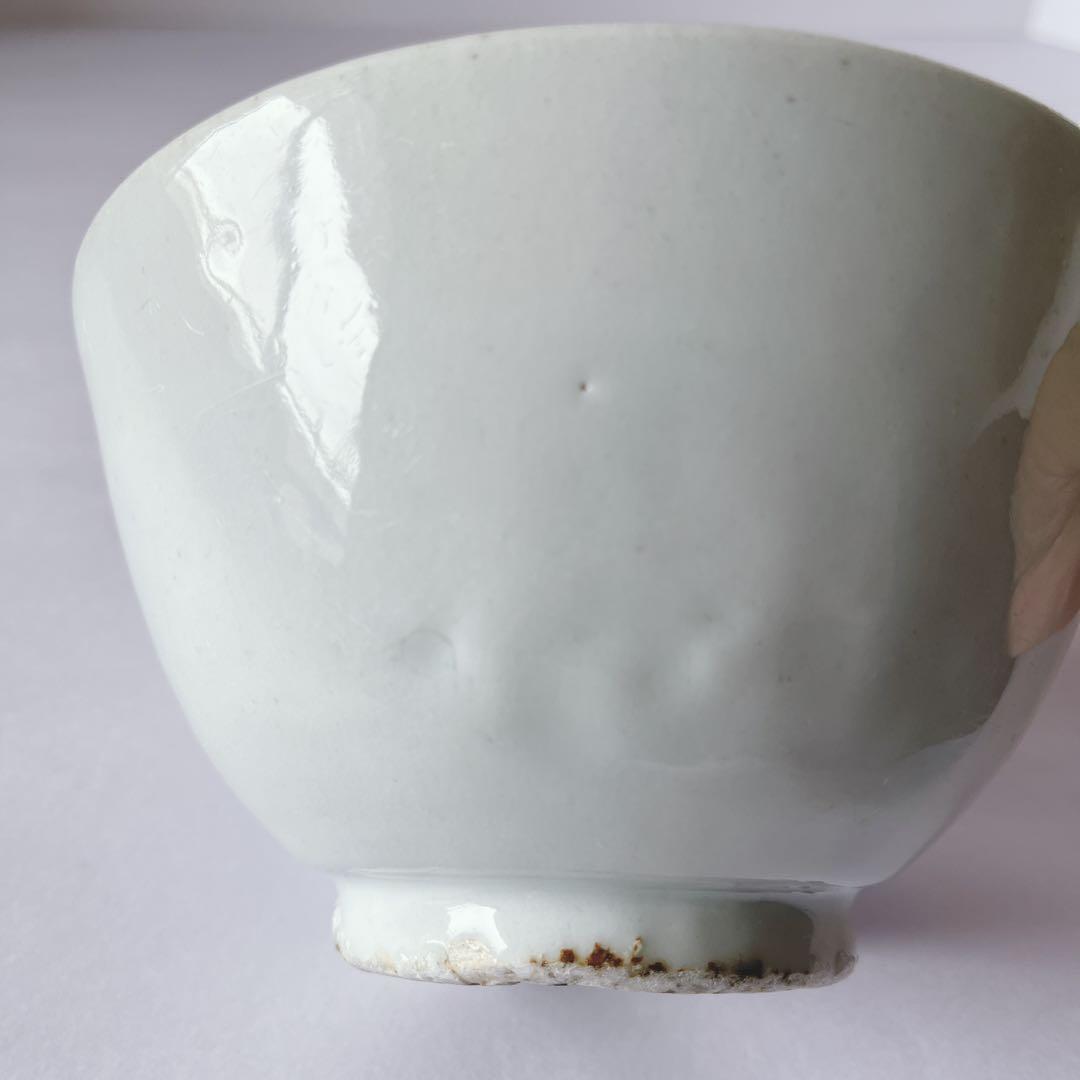 李朝　白磁　茶碗　骨董