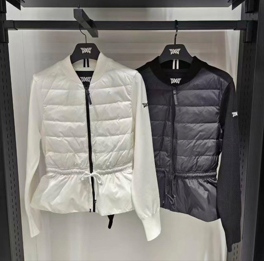 PXG 新作ゴルフ ウェア レディース ジャケット ダウン×ニット トップスM