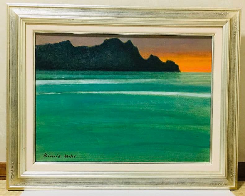 残照　油絵　P8（455×333mm）