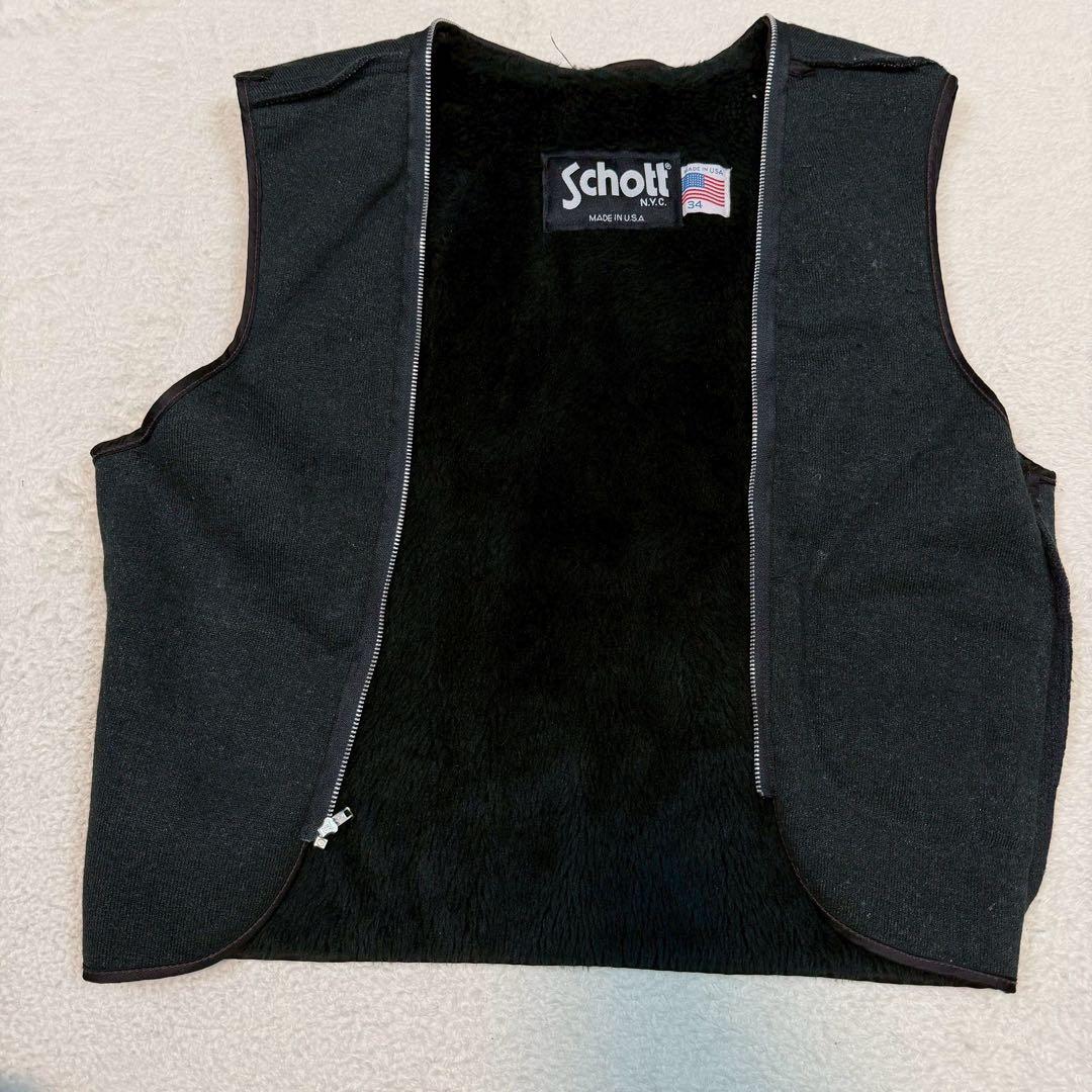 美品 SCHOTT 642 ライダースジャケット ライナー付 USA製 ブラック