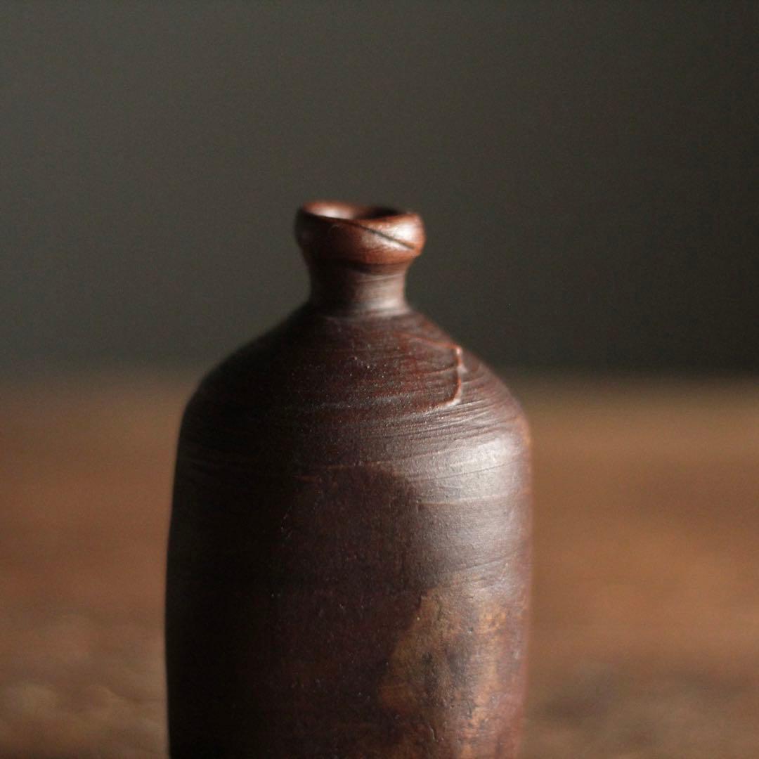 明治の備前のかわいいやつ 小徳利 備前焼 容量約100ml 古道具 アンティーク