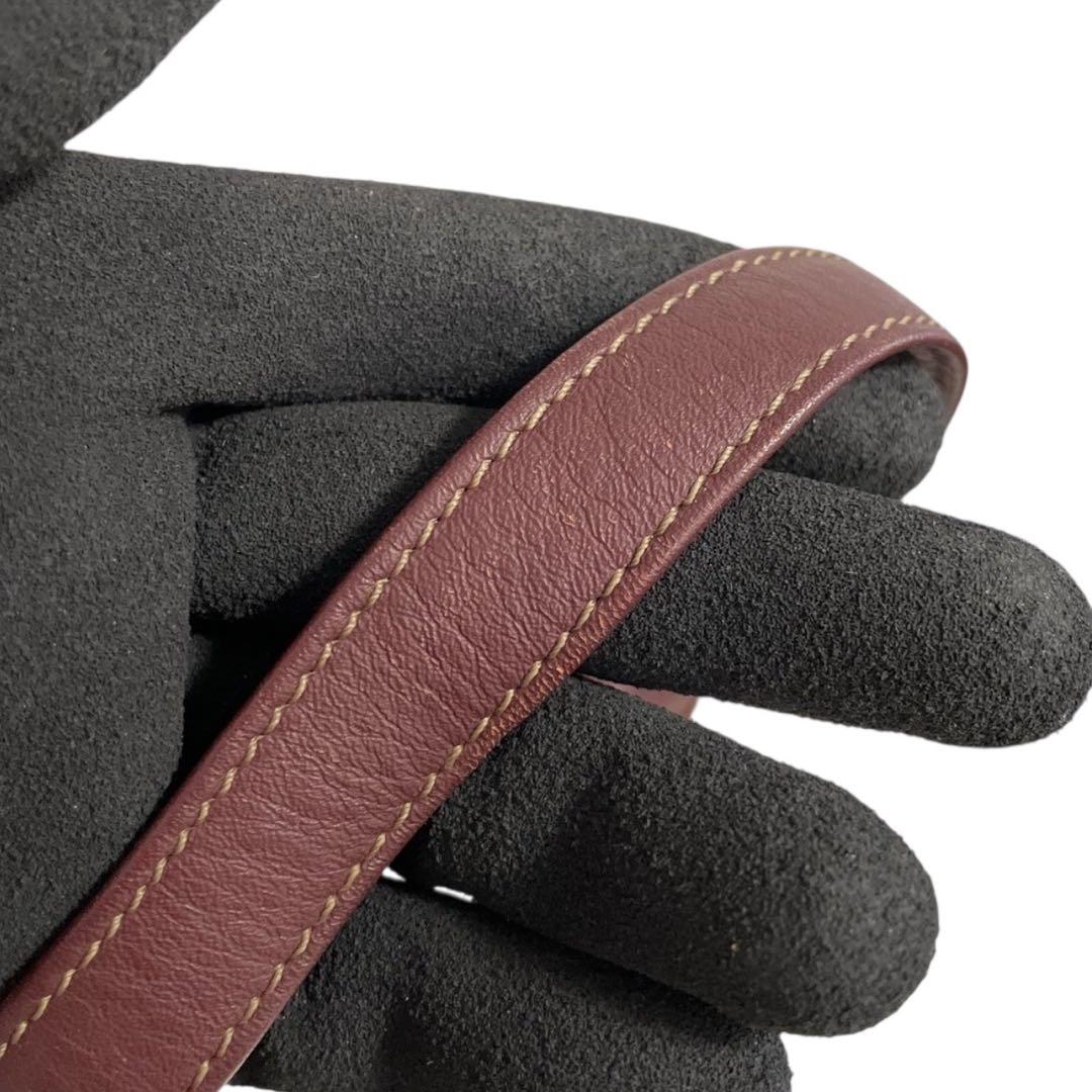 極美品　カルティエ ショルダーバッグ マストライン レザー ボルドー 5283