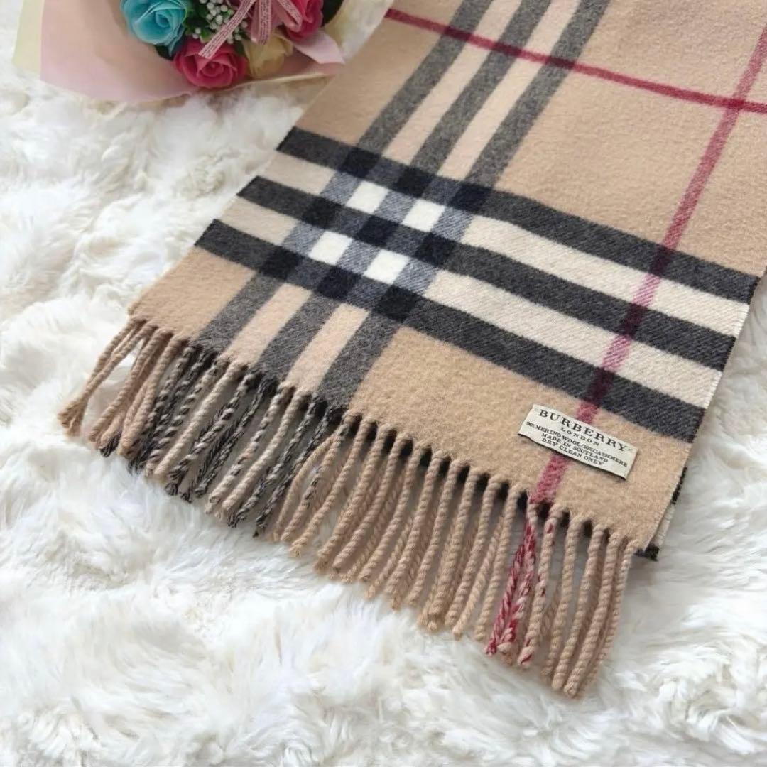 BURBERRY ベージュ チェック マフラー