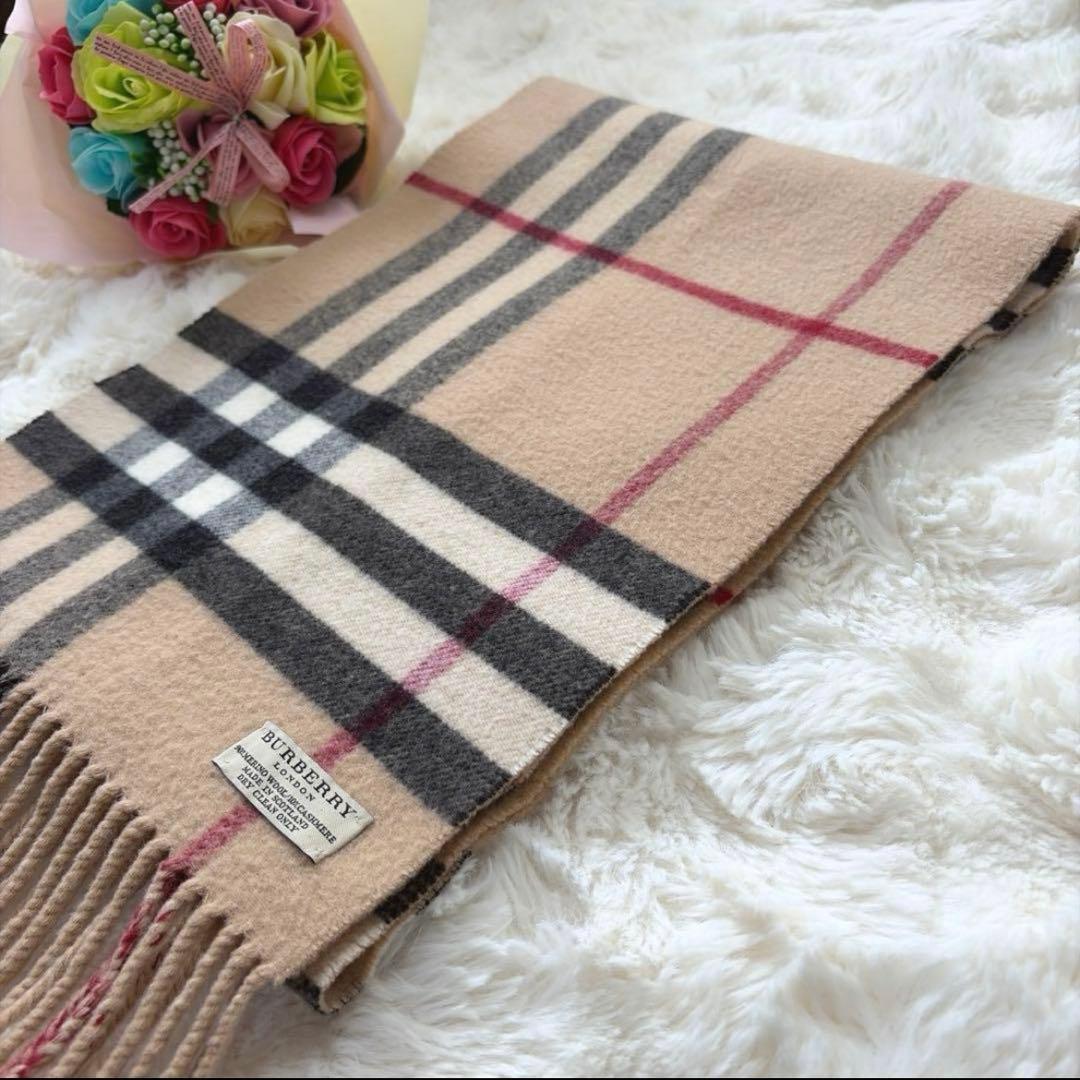 BURBERRY ベージュ チェック マフラー
