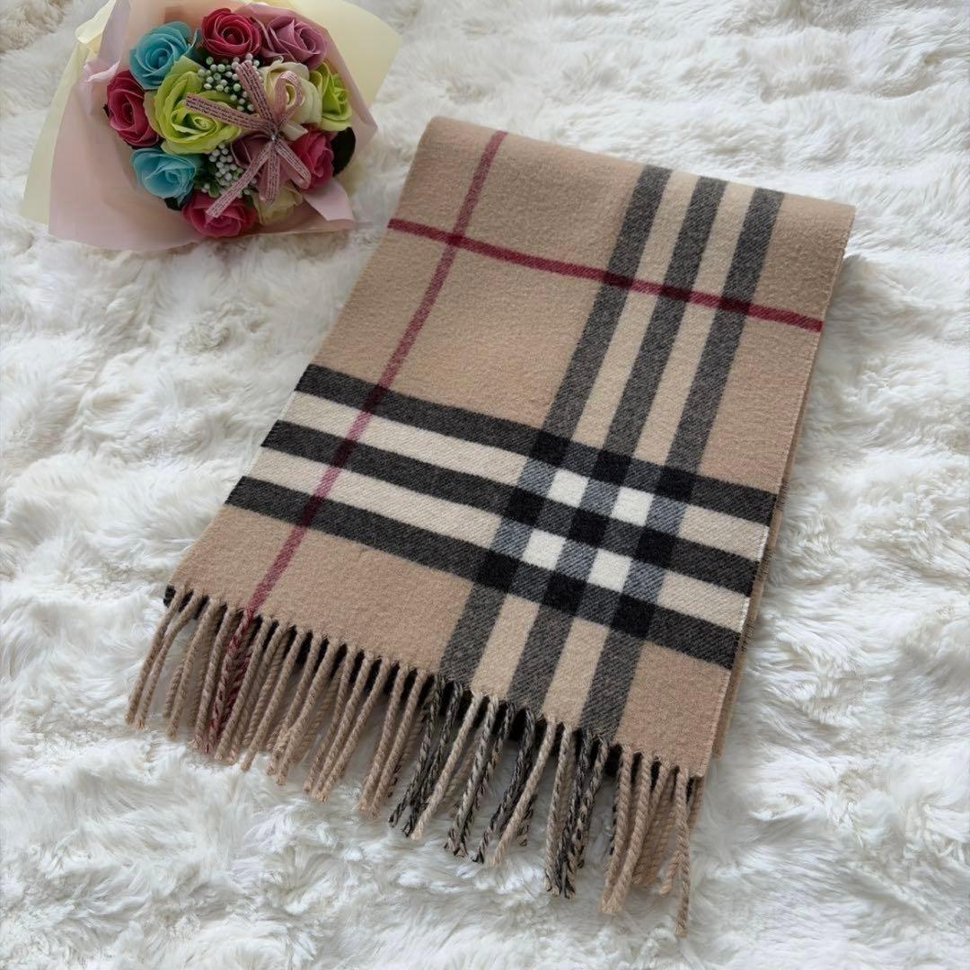 BURBERRY ベージュ チェック マフラー