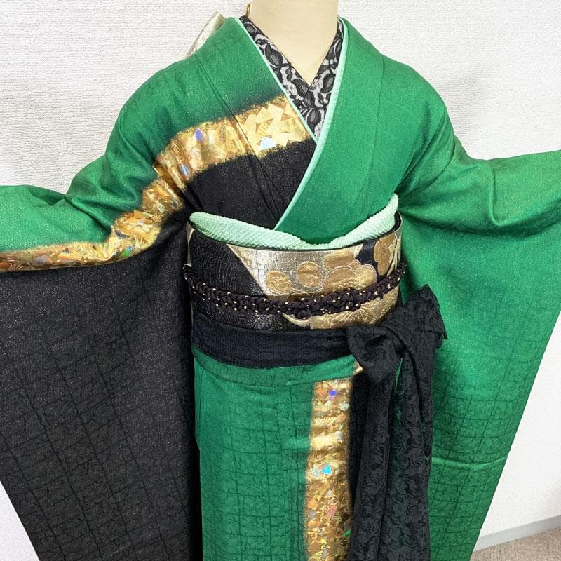 512z53☆堀省平 振袖 金通し 金彩 シンプルモダン☆美品 成人式 結婚式