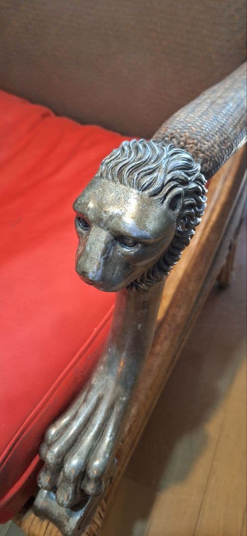 ライオン彫刻 アジアンスタイル椅子