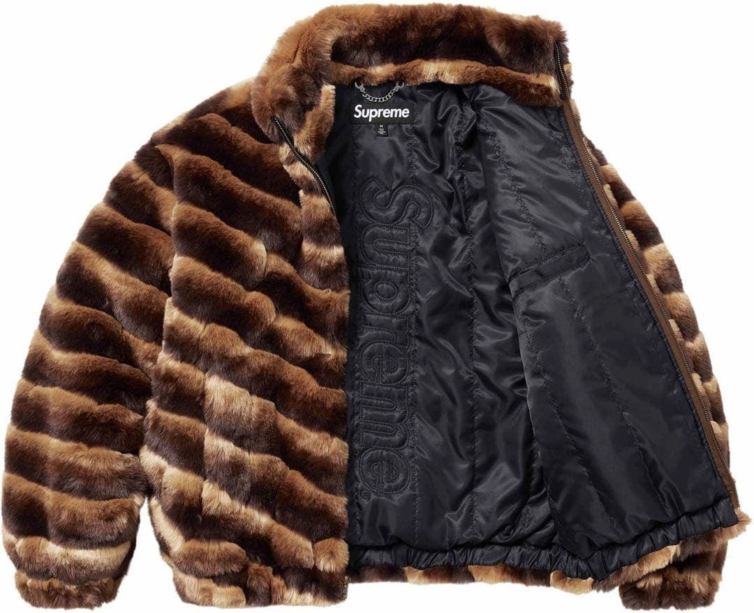 ジャケット・アウター 24SS Supreme Faux Fur Jacket Brown Ssize