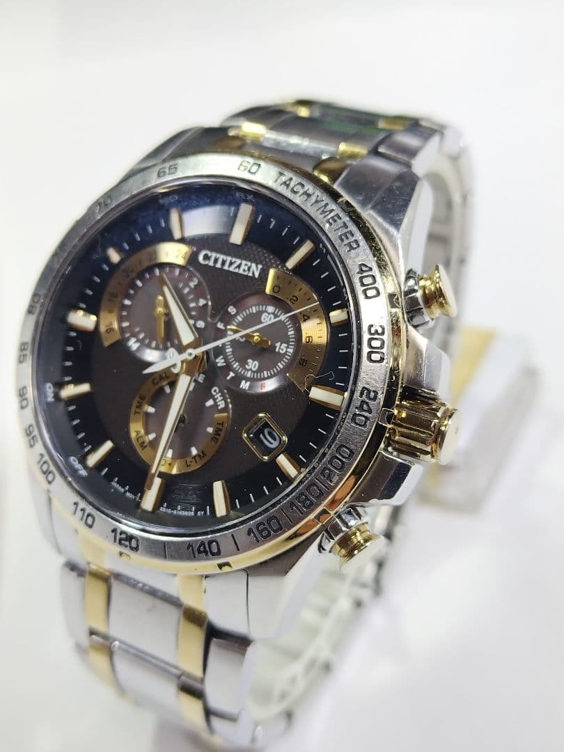 シチズン アテッサ　エコドライブ　ジャパネットコラボ　電波時計　20気圧防水