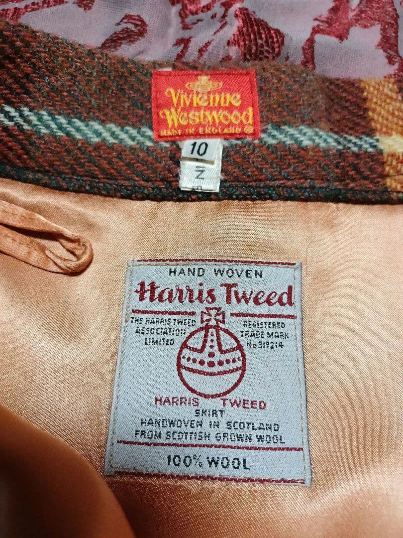 ヴィヴィアンウエストウッド　激カワ！80sハリスツイードタータンチェックスカート