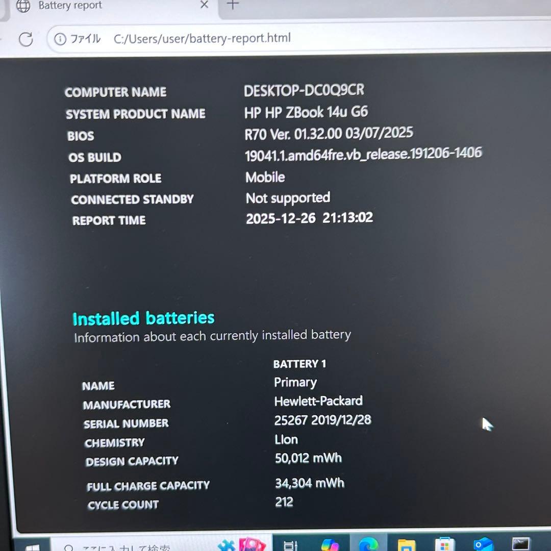 Windowsノート本体 HP ZBook 14 G6