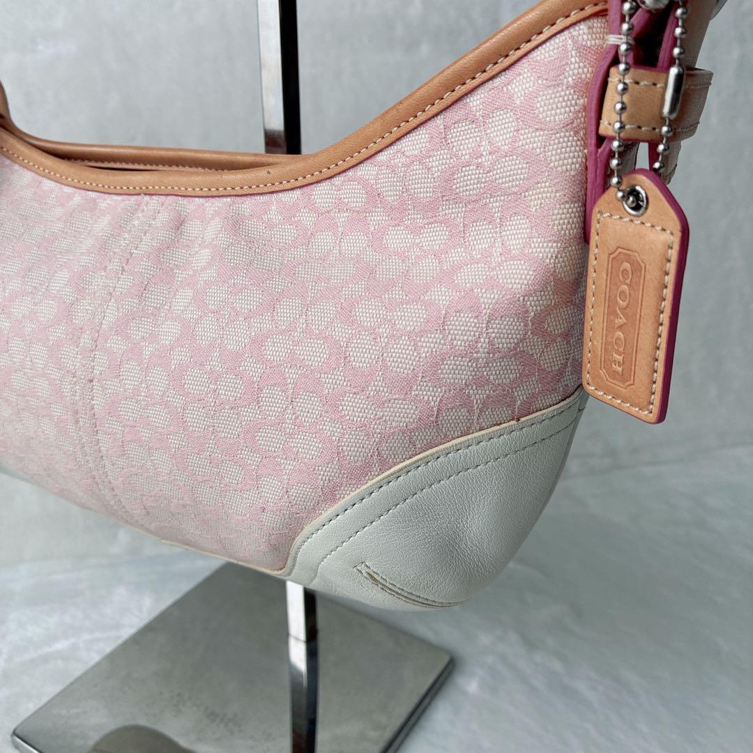 コーチ coach ハンドバッグ ワンショルダー シグネチャー ホーボー ピンク
