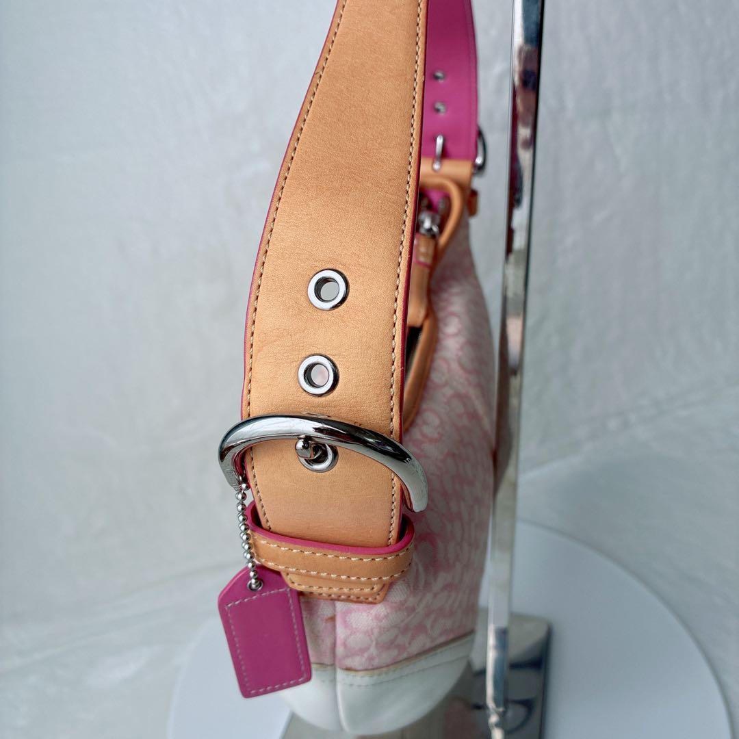 コーチ coach ハンドバッグ ワンショルダー シグネチャー ホーボー ピンク